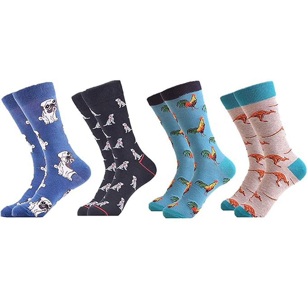 Men's 4 Pairs Men'S Dress Comfort Funky Novelty Colorful Patterned - Tanoli & Co. © EST. 2024