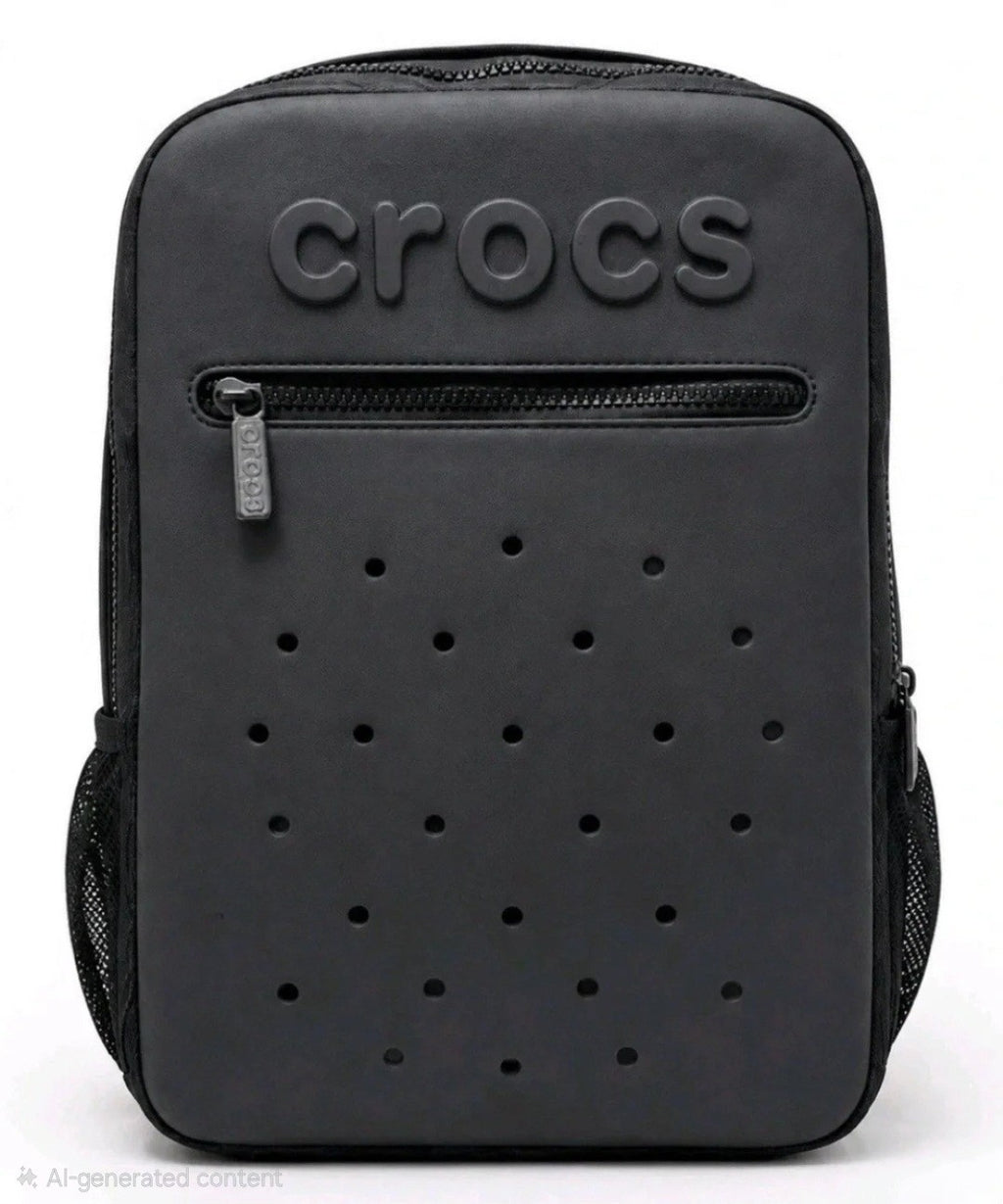 New Crocs Black 16" Backpack Hard Shell Water Bottle Pockets - Tanoli & Co. © EST. 2024