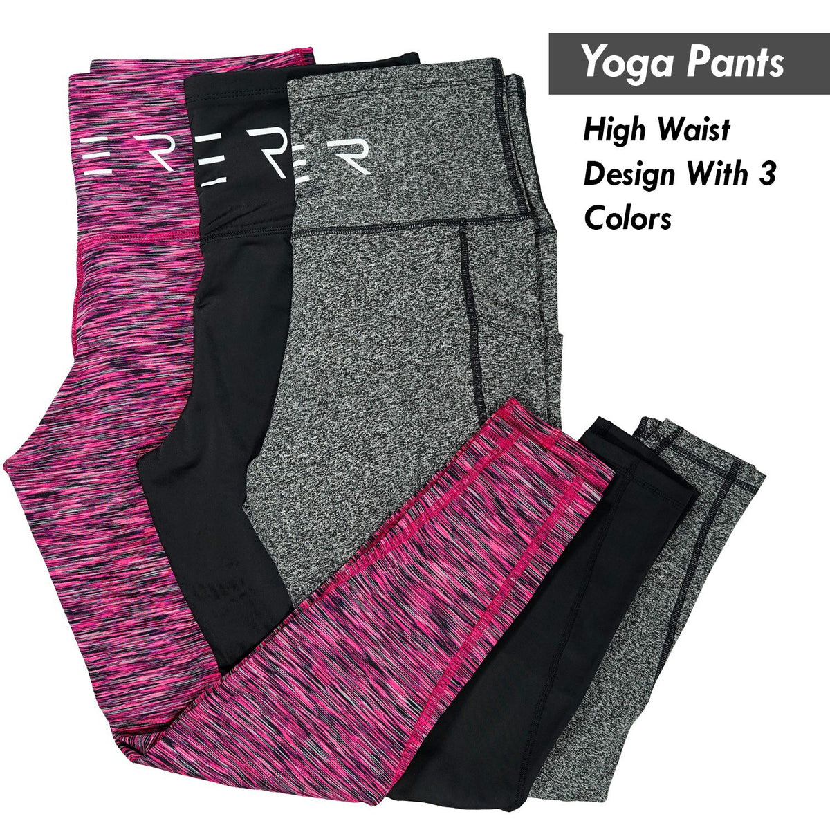 Women's 3 Pack Leggings With Pockets For Women Waist Tummy Control W - Tanoli & Co. © EST. 2024