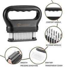 Meat Tenderizer Tool 48 Blades Stainless Steel - Kitchen Coo - Tanoli & Co. © EST. 2024