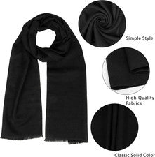 Mens Winter Soft Warm Solid-Tassel-Feel-Scarves Chunky Long - Tanoli & Co. © EST. 2024