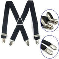 Men's X-Shape Suspenders Elastic Strap Brace 4 Clips Adjustable Pa - Tanoli & Co. © EST. 2024