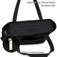 Dalix Womens 23" Deluxe 24 Oz. Cotton Canvas Tote Bag Zipper - Tanoli & Co. © EST. 2024