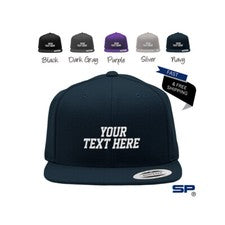 Women's Custom Embroidered Snapback Hats For Men & Women Flat Bill B - Tanoli & Co. © EST. 2024