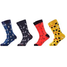 Men's 4 Pairs Men'S Dress Comfort Funky Novelty Colorful Patterned - Tanoli & Co. © EST. 2024