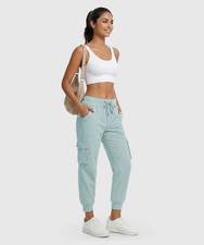 Women's Blue Cargo Hiking Pants Lightweight Travel Outdoor Joggers L - Tanoli & Co. © EST. 2024