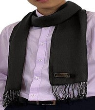 Men's Black Men'S Nepalese Solid Color Design Fashion Scarf Scarve - Tanoli & Co. © EST. 2024