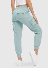 Women's Blue Cargo Hiking Pants Lightweight Travel Outdoor Joggers L - Tanoli & Co. © EST. 2024