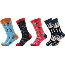 Men's 4 Pairs Men'S Dress Comfort Funky Novelty Colorful Patterned - Tanoli & Co. © EST. 2024