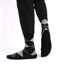 Men's 4/8 Pairs Men'S Diamond Pattern Mid Calf Socks, Soft Breatha - Tanoli & Co. © EST. 2024