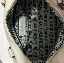 Juicy Couture Beige Logo Rhinestone Satchel Handbag, Small - Tanoli & Co. © EST. 2024