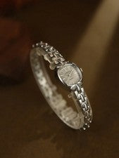 Dainty Silver Vintage Style Watch Women Elegant Lightweight - Tanoli & Co. © EST. 2024