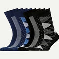 Men's 4/8 Pairs Men'S Diamond Pattern Mid Calf Socks, Soft Breatha - Tanoli & Co. © EST. 2024