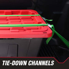 Hyper Tough 27 Gallon Storage Bin W/ Snap Lid, Black/Red Hea - Tanoli & Co. © EST. 2024