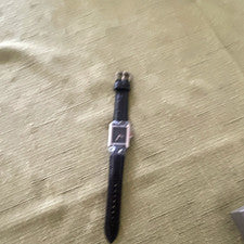 Ciloa Rectangle Quartz Dress Watch Black Dial Leather Strap - Tanoli & Co. © EST. 2024
