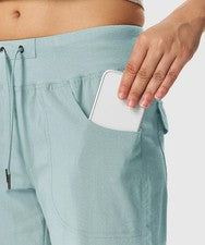 Women's Blue Cargo Hiking Pants Lightweight Travel Outdoor Joggers L - Tanoli & Co. © EST. 2024