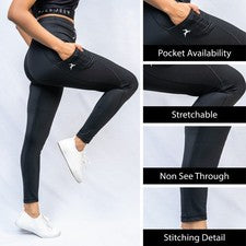 Women's 3 Pack Leggings With Pockets For Women Waist Tummy Control W - Tanoli & Co. © EST. 2024